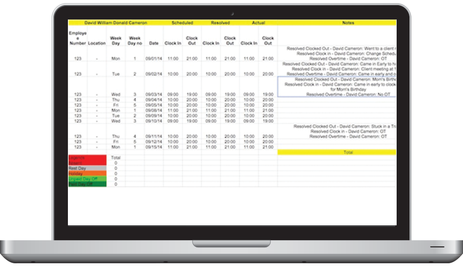 attendance export with PayrollHero