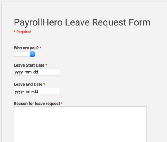 leave management with PayrollHero